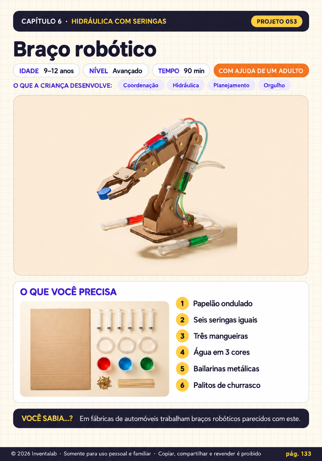 Braço robótico: projeto e materiais